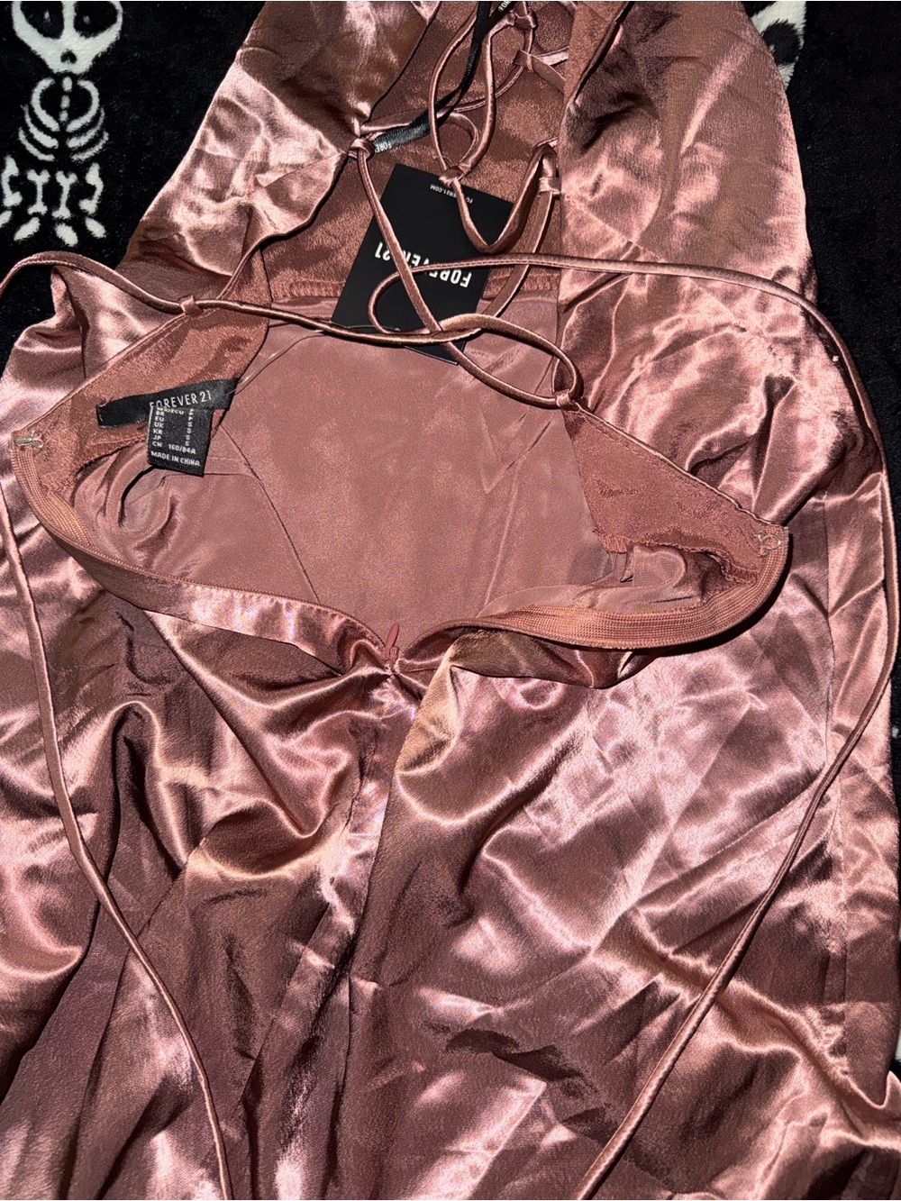 Forever 21 Satin Cowl Midi Dress in Brown - Picture 3 of 11